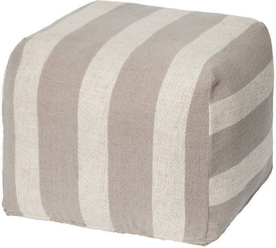 Hocker Beige / Off White 50x50x38cm