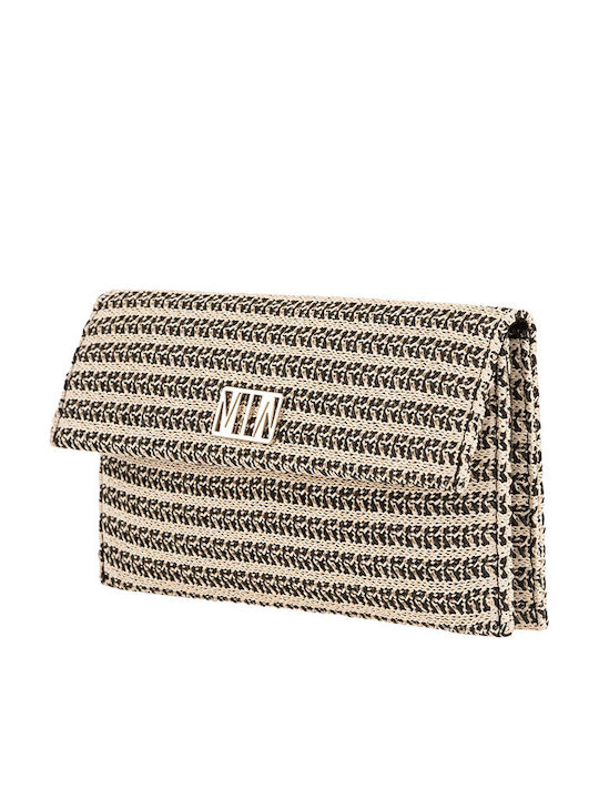 Modissimo Straw Women's Envelope Bag Nude / Black