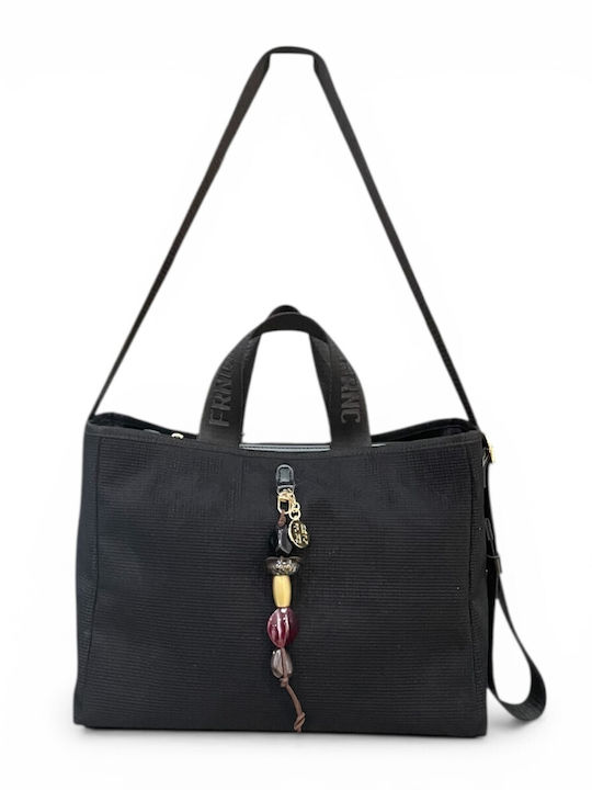 FRNC Fabric Women's Handbag Black