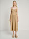 Summer Midi Denim Brown Dress 67-002.055.N0049
