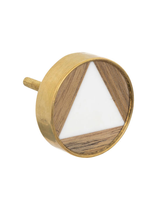 As Isla Wooden Furniture Knob in White Colour Φ3.8mm 195133 2 Pieces