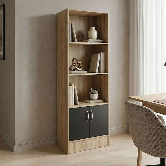Етажерка Tekaro Сонома-антрацит 57x33x180см