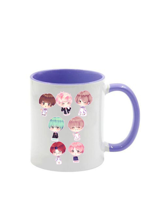 Κούπα Bts Λιλά Λαβή Εσωτερικό