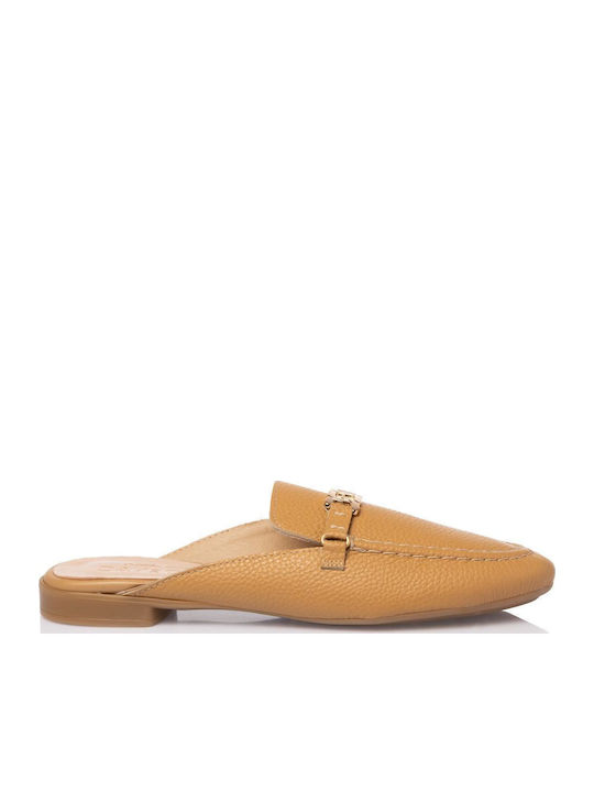 Sante Mules with Low Heel in Beige Colour