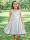 Rochie Fete Cu Dungi Gri