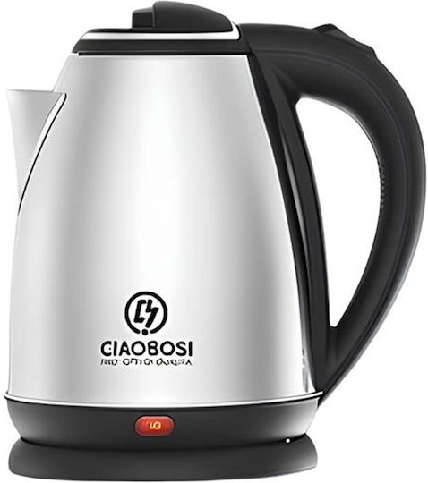 Avizar Elektrischer Wasserkocher 2l 1500w In Edelstahl Automatischer Abschalt Black Silber