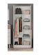 Milano Dulap Ușă Dublă Alb Mink 90x60x223cm
