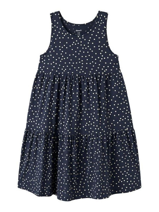 Name It Rochie Fete Fără Mâneci Cu Buline Albastru