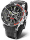 Vostok Europe Men's Chronograph Battery Watch with Black Leather Strap