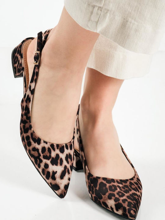 The Shoemart Γόβες Animal Print Καφέ