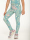 Kids Leggings Sports Long Green