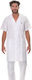 Alezi Men's Medical Dressing Gown White