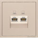 DeTech De-9227-62 Гнездо RJ45 F Cat.5e 2 Брой Гнезда Златисто