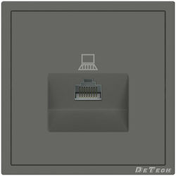 Detech De-9227-61 Socket Rj-45 F Cat.5e Gray