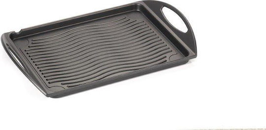Antik Ars Tavă de Copt 25x25xh5cm cu Mânere Grătar Aluminiu Acoperire Antiaderentă
