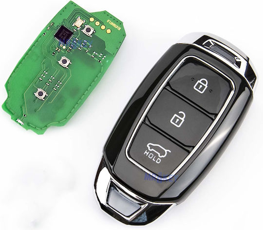 Autoschlüsselhülle mit Schlüsselblatt mit 3 Tasten für Hyundai