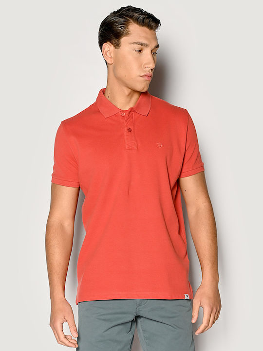 Brokers Jeans Polo Μπλούζα Κοντομάνικη Κόκκινη