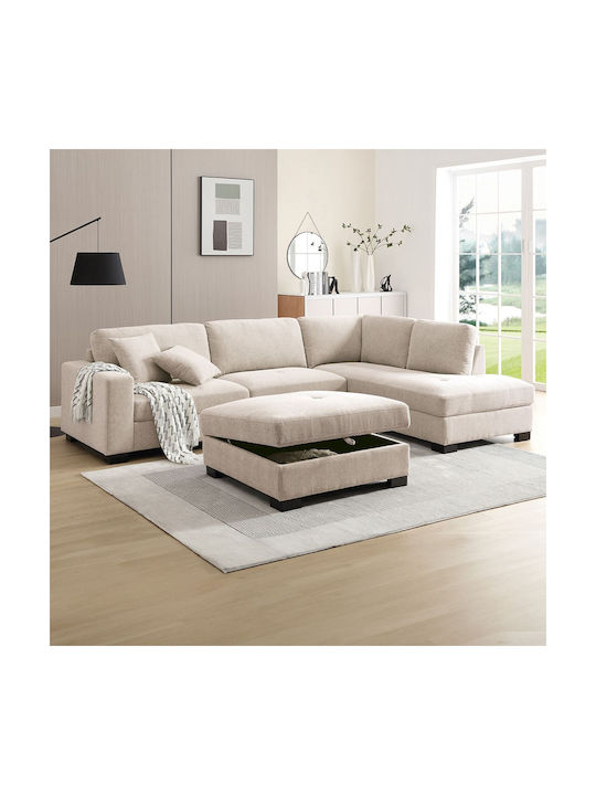 Dorno Corner Sofa with Left Corner Beige 308x20...