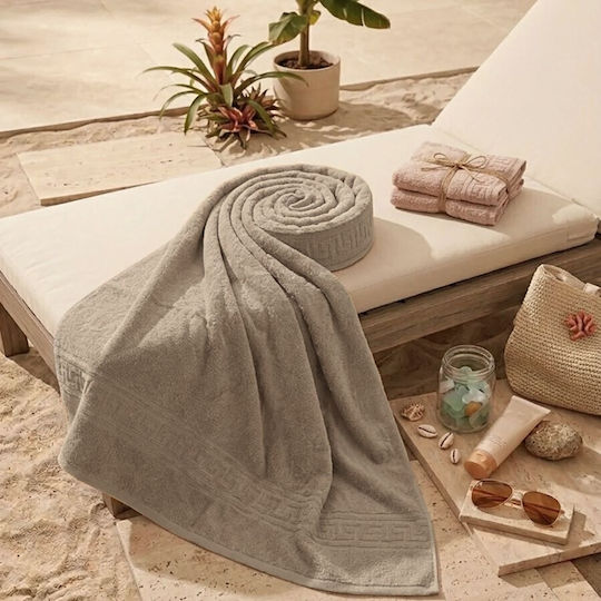 Pucioasa Prosop De Hotel Piscină 180x80 Cm Bej Greutate 500gsm