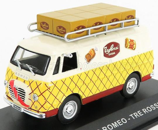 Model Metalic Alfa Romeo Romeo 1 Van Tre Rossi 1960 1:43 Crem Galben
