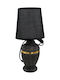 Chios Hellas Ceramic Table Lamp with Black Shade and Base