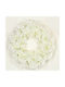 Artificial Grave Wreath 31cm White Chrysanthemum