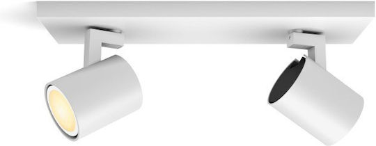 Philips Runner Hue Διπλό Σποτ σε Λευκό Χρώμα