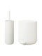 Marva Metallic Bathroom Brush and Bin Set Soft Close 5l White