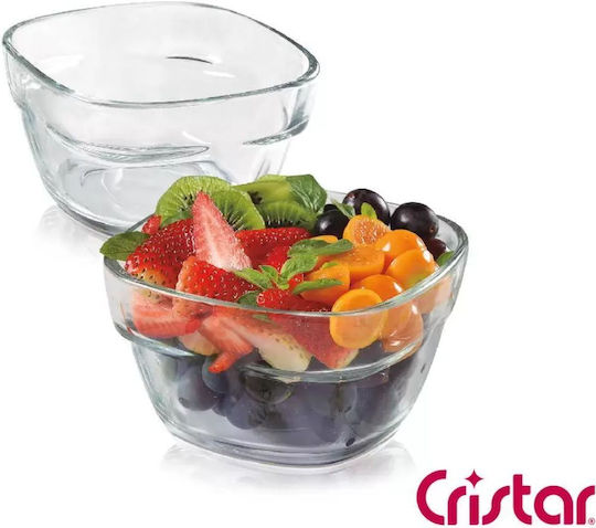 Cristar Serving Bowls Round Glass 24 Pieces