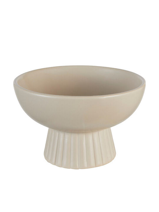 Pakketo Lorvion Decorative Bowl Ceramic Beige 22x22x14cm
