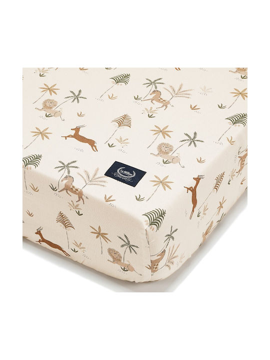 La Millou Fitted Beige Baby Sheets 140x70cm
