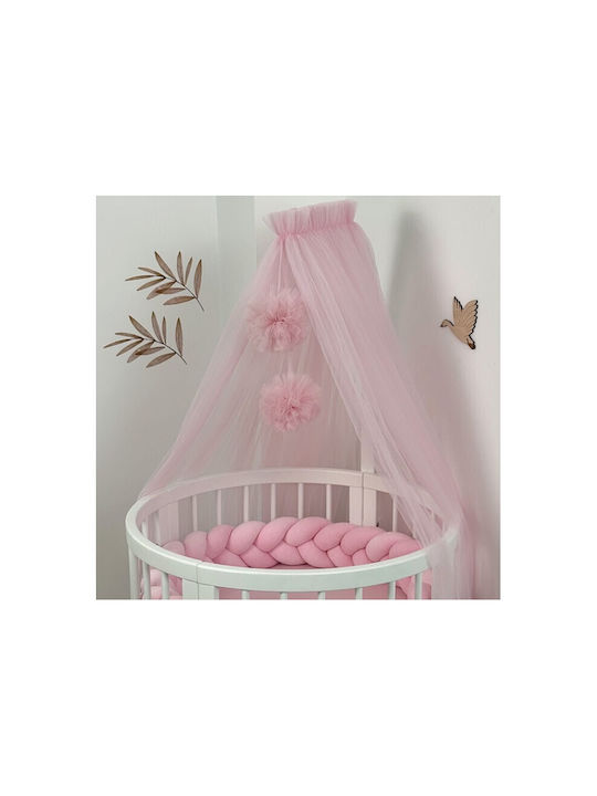 IngVart Crib Mosquito Net Pom Pom Made of Pink ...