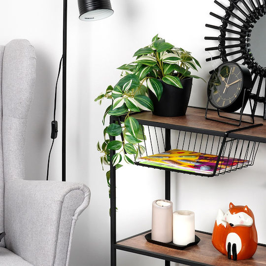 Vilde Pendant Metal Shelf 40.5x26.5x14.5cm Black
