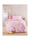 Rythmos Set Kids Duvet Cover Single with Pillowcase Cotton Pink 160x250cm