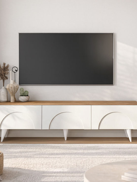 TV Stand Bono White L150xD32.3xH42.1cm