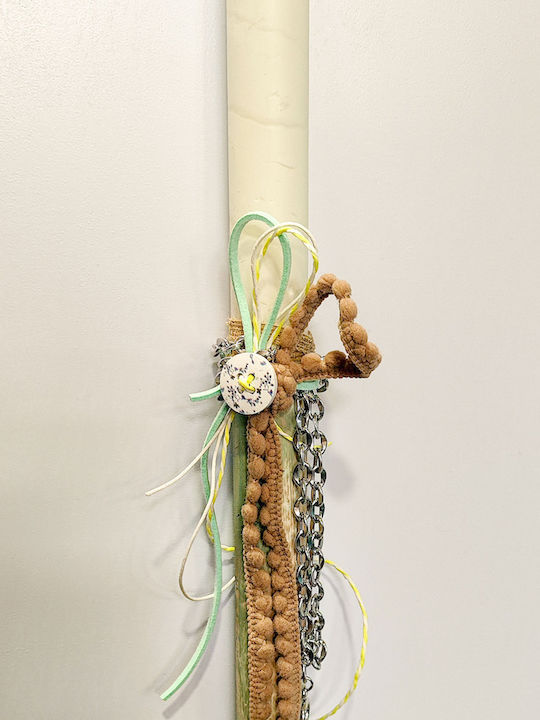 Easter Candle Scented and Handmade Steel Decorative White