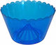 Plastic Candlestick Large 9.5x6.5cm Blue Code 14503