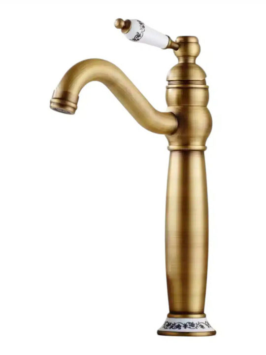 Mixing Sink Faucet Tall Retro Bronze