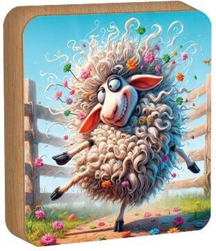Crazy Sheep Επιτραπέζιο Πασχαλινό Διακοσμητικό 11x11cm Πρόβατο