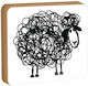 Curly Sheep Επιτραπέζιο Πασχαλινό Διακοσμητικό Μαύρο 12x15cm
