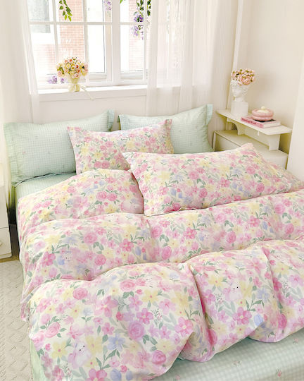 Rythmos Aireys Spirit Bed Sheets Set Super-Double 230x260cm Green (4pcs)