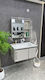 Vanity Unit with Sink & Mirror Beige / Grey