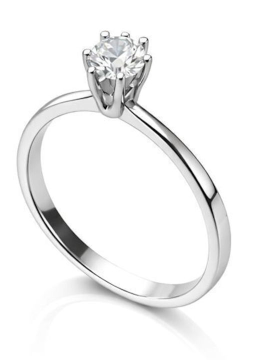 Paraxenies Women's Ring with Zircon Silver