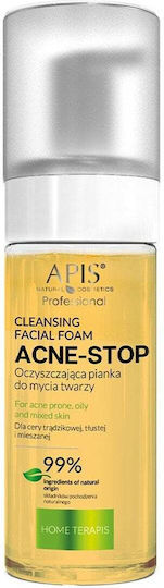 Apis Natural Cosmetics Spumă Demachiant Facial Pentru Controlul Sebumului și Împotriva Imperfecțiunilor 150ml