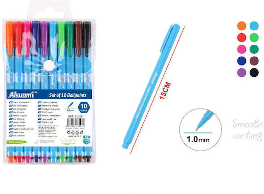 Alsuomi Στυλό Ballpoint Πολλαπλών Χρωμάτων (Διάφορα Σχέδια)