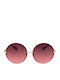 Trussardi Woman Sunglasses With Gold Frame And Burgundy Lens STR219F 300B