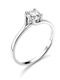 Paraxenies Single Stone Ring in White Gold 14K with Zircon