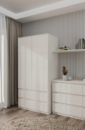Double Door Wardrobe Kashmir 90x50x180cm