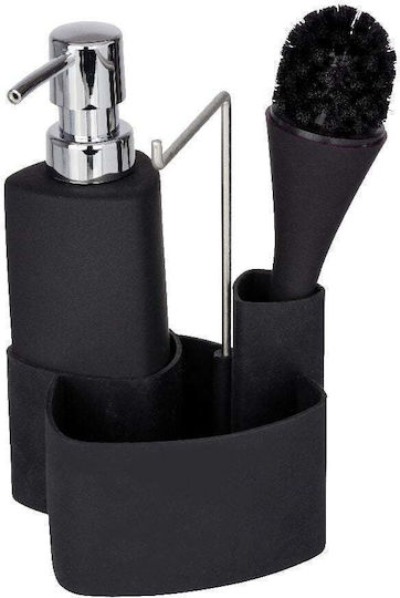 Wenko Wandmontierter Spender Küche Metallisch Schwarz 250ml