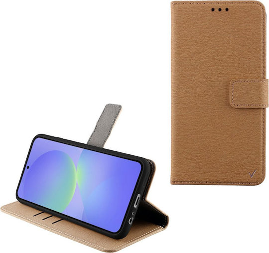 Volte-Tel Book Synthetic Leather / Silicone Gold (Galaxy A37)